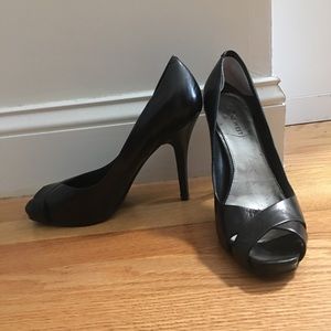 Nine West Black leather stilettos